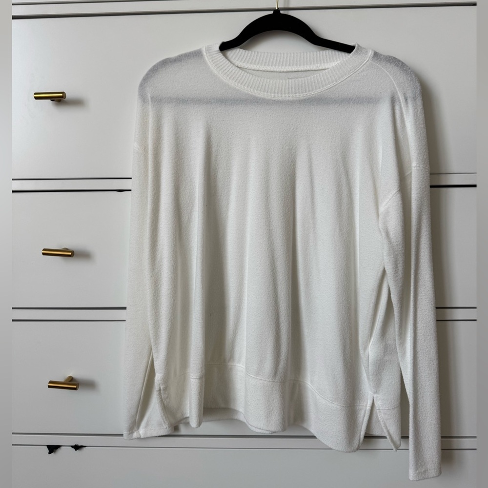Lucky Brand White Ribbed Sweater